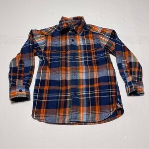 Tommy Hilfiger Plaid Long Sleeve Button Down Shirt Boy’s Size XS (4-5)